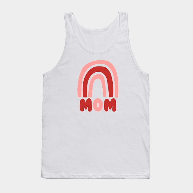 Mom - Red Rainbow Tank Top by SpHu24